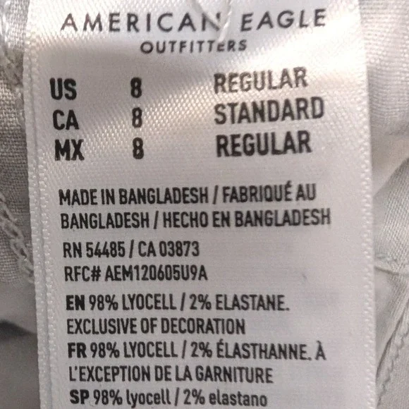 NWT American Eagle Dreamy Drape Cargo Pants Womens 8 Grey Wide Leg Mid Rise - Picture 9 of 16